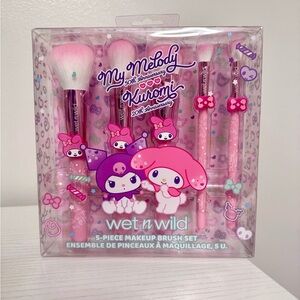 Wet n Wild My Melody & Kuromi 5-Piece Makeup Brush Set - Pink